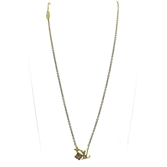 LOUIS VUITTON Necklace Lulugram Gold Pink Necklace bran904-101725 - Picture 1 of 5